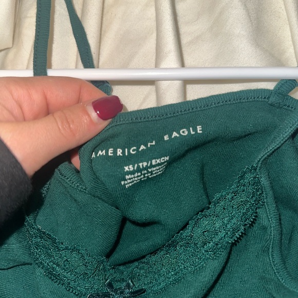 Green Women's Spaghetti Strap Top - Picture 2 of 2